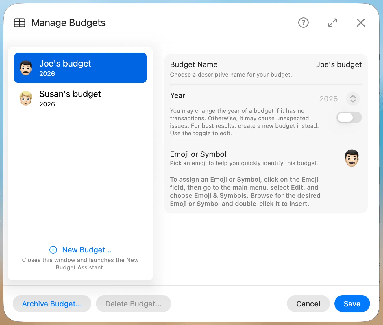 Add Budget