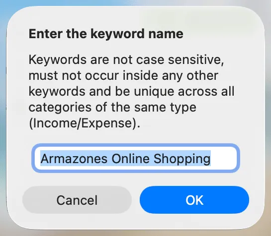 Edit Keyword
