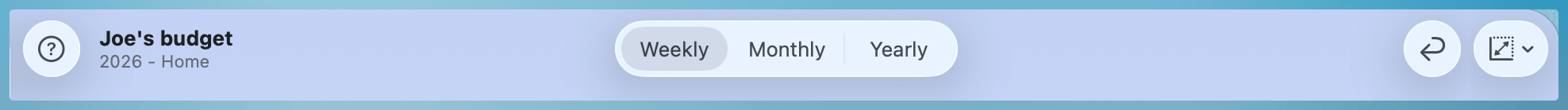 Home Toolbar Dashboard