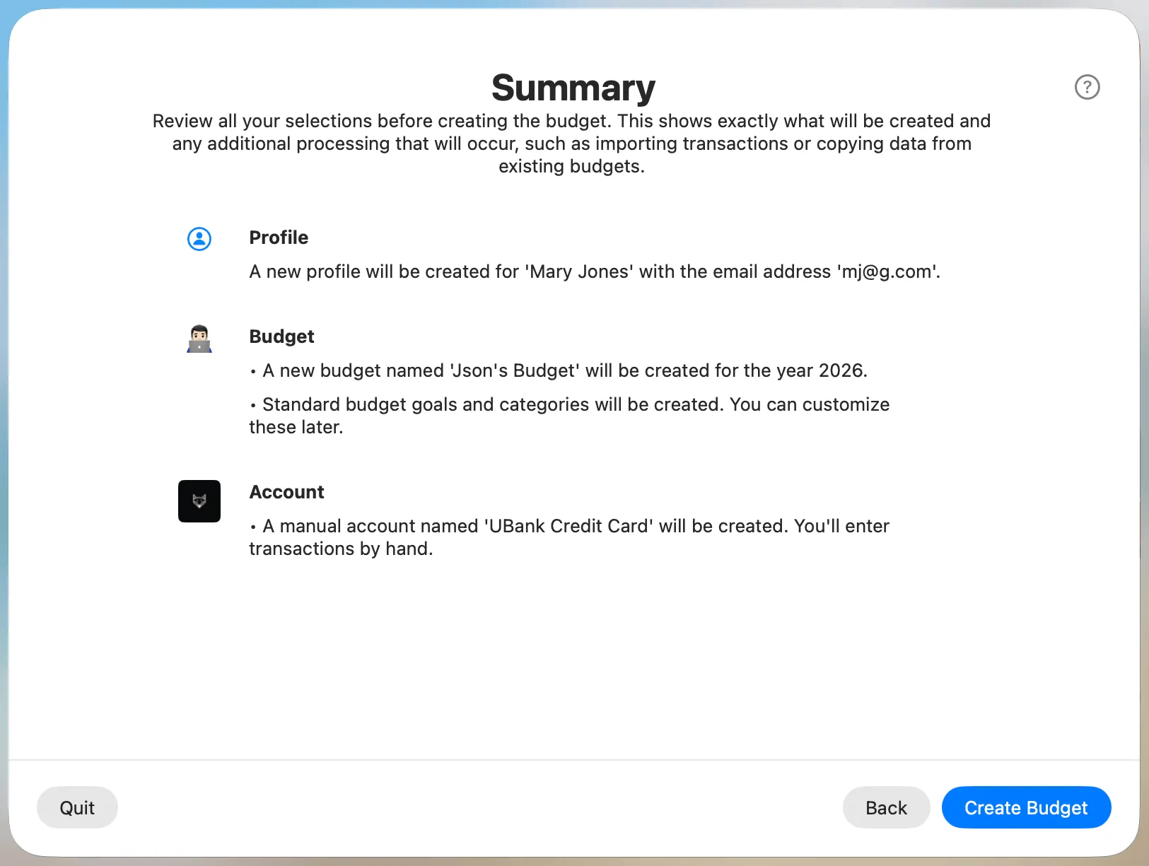 Summary Step