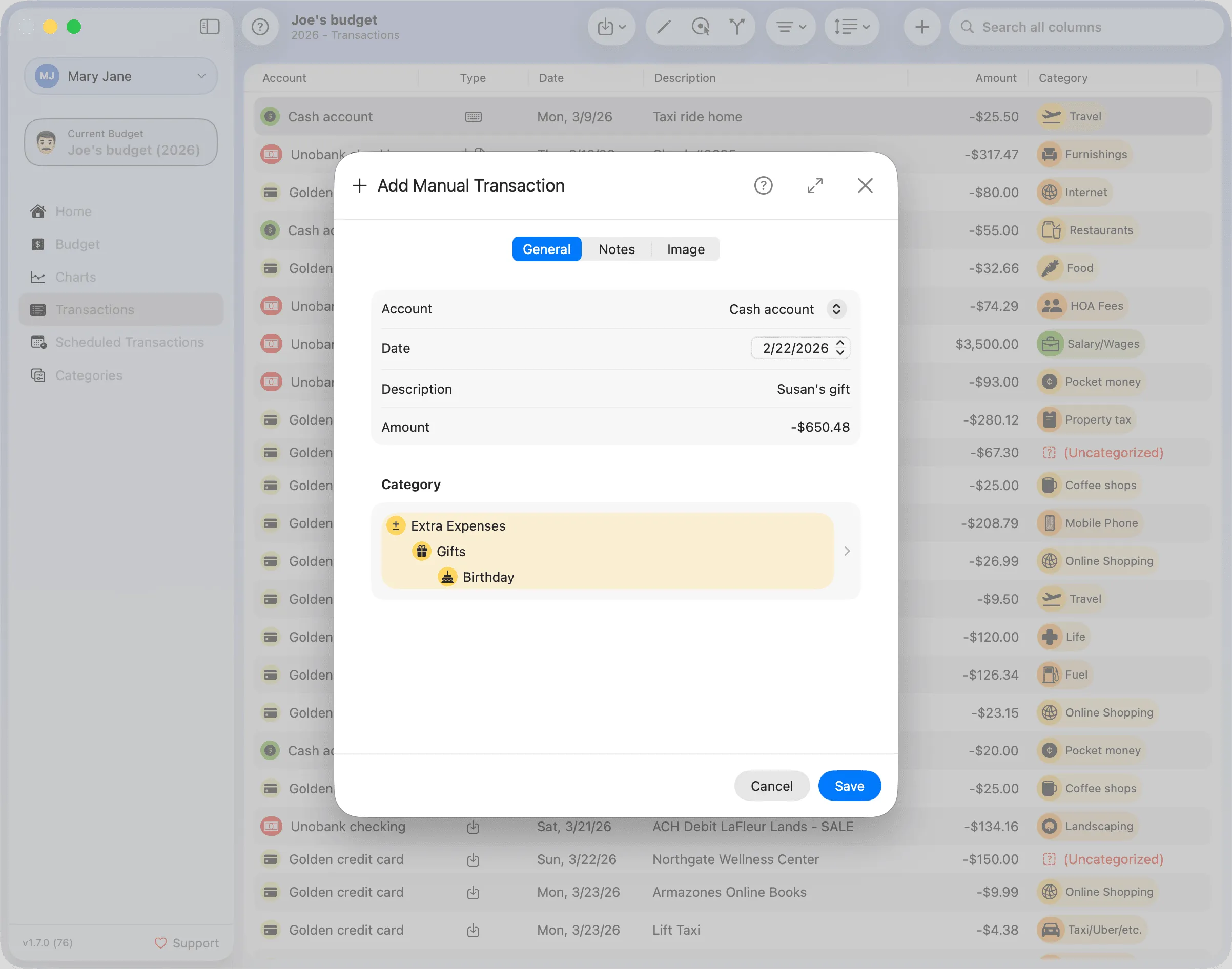 Add Transaction